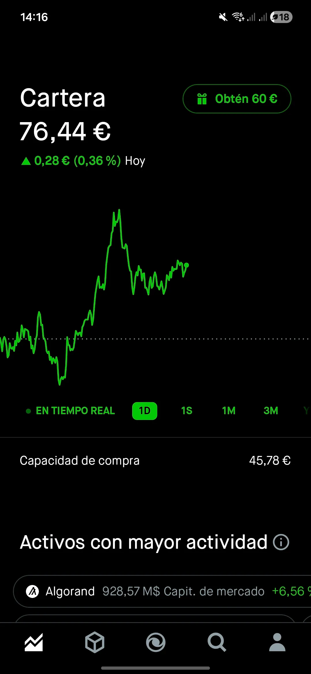 Mi portfolio en Robinhood España