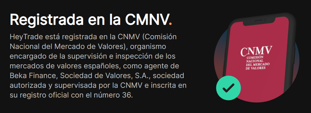 Seguridad registro en CNMV del broker Heytrade