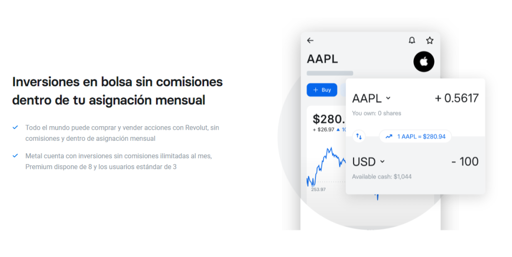 Revolut Trading invierte sin comisiones